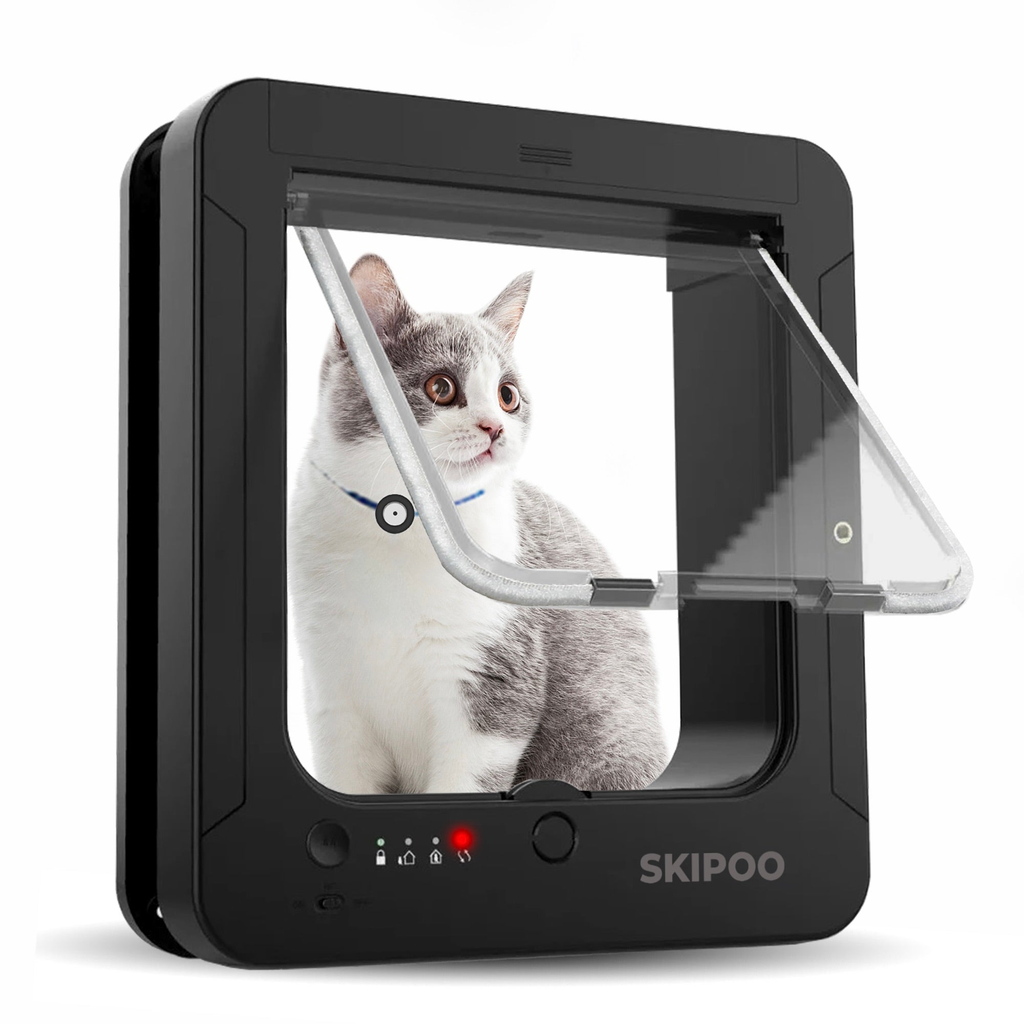 Skipoo Kattenluik Microchip Met Tunnel - Zwart